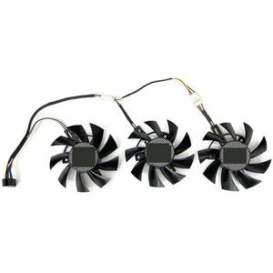 75MM FD8015U12D Koelventilator voor ASUS voor GTX 1660 SUPER Ti RX 5700 XT TUF X3 OC Grafische Kaart PLA08015S12HH T128015SU(Black 3-Fan)