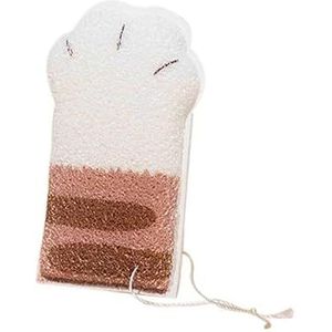 Badsponzen for volwassenen, badspons, mesh poef badspons, schuim Loofah spons (Color : WT)