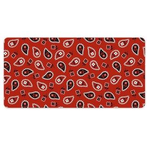 Rode Paisley Bandana Antislip Muismatten Grappige Bureau Mat Rubber Laptop Schrijven Mat Voor Gamer Kantoor Thuis 30x60cm