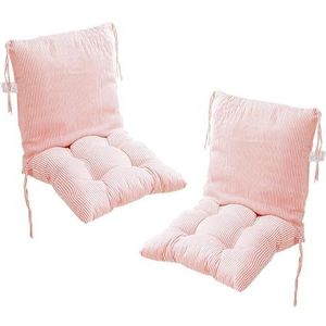 40 x 80 cm set van 2 stoelkussens met achterbank, rugkussen met riemen, lage rugkussen, kussenkussen for tuinstoel, afneembaar rugkussen(Color:12)