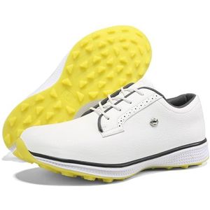 PENXZT Waterdichte golfschoenen voor heren, klassieke outdoorschoenen zonder spikes en spijkerloze zool,E,39 EU