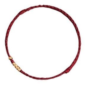 Handgemaakte gelukspaar armbanden rode draad Chinese dierenriem jaar charme accessoires geschikt for armband verjaardagscadeaus feestartikelen(Color:Wine red 14)