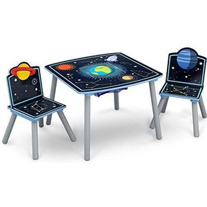Delta Children Space Adventures Kids Houten Tafel en Stoel Set met Opslag