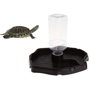 POPETPOP Reptiel Water Dispenser-Reptiel Waterer Automatische Refilling Water Dispenser Tortoise Hagedis Turtle Feeding Water Bowl met Fles