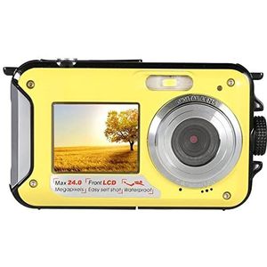 Actiecamera's Action Camera 4K, Ultra 108 0P HD 6 0FPS 2 4MP Waterdichte camera, schokbestendige onderwatercamera, 2.7 inch opnamecamera's sport Waterdichte en duurzame behuizing (Color : Giallo, Si