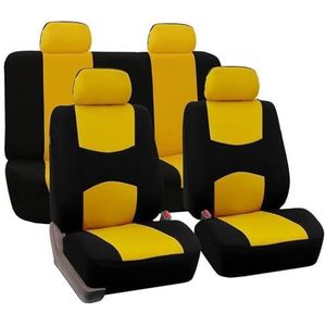 Beschermhoes Autostoel Voor Superb Voor Fabia Voor Octavia Voor Rapid Voor Yeti Voor Combi Voor Karop Voor Kodiaq Aangepaste Autokussenhoes(5Seats-yellow 23)