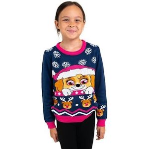 United Labels Paw Patrol Skye, wintertrui voor meisjes, gebreide wintertrui, blauw/roze, 98-104