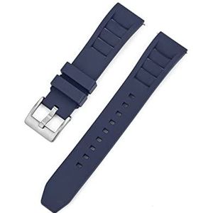 LQXHZ Nieuwe Design Fluor Rubber Horlogeband 20mm 22mm Quick Release Armband Compatibel Met Richard Fkm Horloge Bands Pols Riem Accessoires (Color : Blue, Size : 22mm)