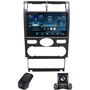 Android 14 2Din Autoradio geldt voor Ford Mondeo 3 2000-2007 Ingebouwd CarPlay/Android auto/DSP-processor/GPS-navigatie/WIFI RDS-radio-Bluetooth 9 Duim Touch screen/Stuurbediening(C10 Pro)