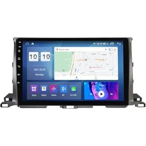9 inch touch screen multimedia speler bluetooth autoradio voor Toyota Highlander 2013-2018 Android 12.0 Car Stereo gebouwd carautoplay ondersteuning stuurwielbediening wifi 4g gps navigatie (Size : 4