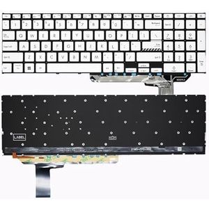 Russisch toetsenbord voor Vivobook 17 X1702 X1702Z X1702ZA X1703 X1703ZA met achtergrondverlichting(US Silver Org Light)