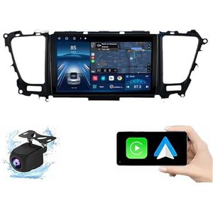 Android 14.0 2 Din Autoradio 9"" Touchscreen Auto Stereo voor KIA Carnival 2014-2020 met Draadloze Carplay Android Auto GPS navigatie AHD Omgekeerd beeld Stuurwielbediening(B,P6(8G+128G))