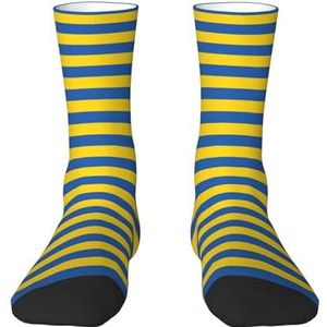 Evengigy Vlag van Oekraïne Grappige Sokken Crazy Fashion Cool Gepersonaliseerde Zachte Crew Sokken voor Mannen Vrouwen Unisex, Wit, One size