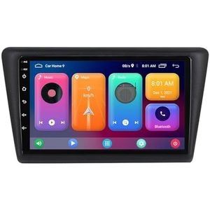 Dubbele DIN Android 14 autoradio voor Volkswagen Skoda Rapid 2013-2017 9 Duim QLED Touch screen-met Draadloze Carplay Android Auto GPS navigatie 4G WiFi Stuurwielbediening achteruitrijcamera(P3 WIFI 4