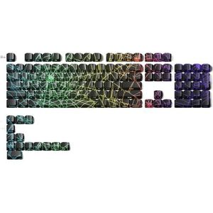 QPSJXN Web Design Template Verlicht OEM Profiel IMD-T-Tech KEYCAP Stel Diverse Keycaps Zwart 118