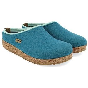 Haflinger Klompen muilezels voor dames Grizzly Kris 711056, grootte:40 EU, kleur:Turkoois