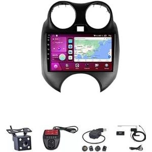 Android Autoradio Video Multimedia Speler, 9 Inch Touch Screen Radio Plug And Play Autotoebehoren met Bluetooth En Navigatie En Achteruitrijcamera Voor Nissan March MICRA 2010-2013 (Size : M150S WI