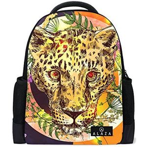 Mijn dagelijkse tropische luipaard Boho stijl rugzak 14 Inch Laptop Daypack Bookbag voor Travel College School