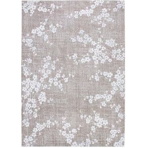 Sakura Collection vloerkleed voor de woonkamer 240x340 cm - Morning Mist - Elegant kersenbloesemontwerp, geïnspireerd door de lente