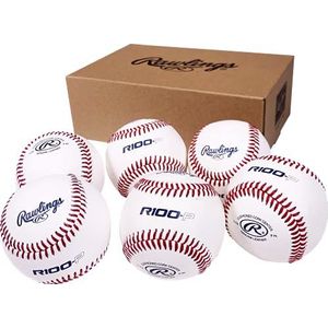 Rawlings R100-P High School Leather Practice Baseballs, doos met 6 ballen