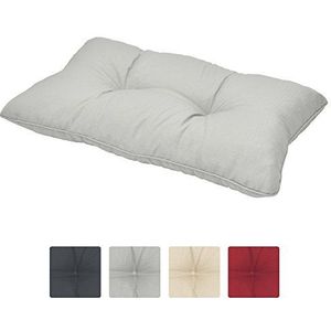 Beautissu loungekussen XLuna – rugkussen licht grijs 70x40 cm kussen in matraskussen kwaliteit