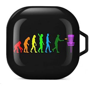 Evolution Disc Golf Oordopjes Case Compatibel met Samsung Hard Shell Beschermhoes Zwart-Stijl