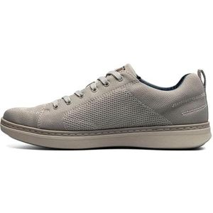 Nunn Bush Heren Aspire Knit Mocassin Toe Sneaker Oxford Comfortabele Lichtgewicht Stof Lace Up, Steen, 45.5 EU