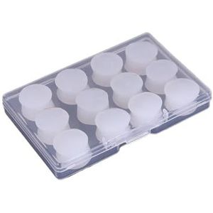 6/12 STKS Siliconen Oordoppen Geluidsreductie Slaap Anti Cancelling Geluidsisolatie Oordopjes Bescherming Slapen Herbruikbare Oordoppen (12 STKS Wit)