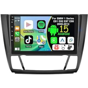 Draadloze Autoradio Android 15 voor BMW 1 Series E81 E82 E87 E88 2008-2012 met draadloze carplay en Android Auto Bluetooth USB Wifi 4G GPS Navigatie(S-3(2G+64G))