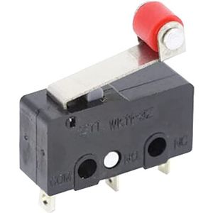 MWSQQGKCF Microschakelaar 5 stuks mini micro limiet switch NO NC 3 pennen PCB terminals SPDT 5A 125V 250V 2 9 mm rolbooghendel snap -actie microschakelaar (3p met wielnagel)