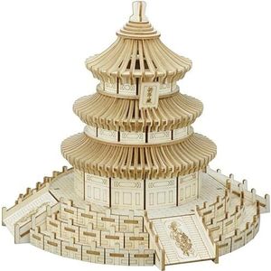 3D-puzzel 272PCS Houten speelgoedpuzzel Beijing Tempel van de hemel 3D architectonisch model Volwassenen en kinderen Driedimensionale puzzel Lasersnijdende puzzel Perfecte decoratie Cadeau