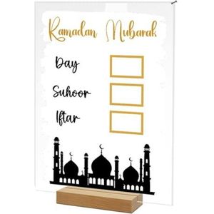 szutfidy Acryl Spiegel Display Mold Zeker Hier is een producttitel voor het aanbieden van Ramadan Countdown Kalender Kasteel Vorm Ontwerp Ornament Eid Mubarak Festival A