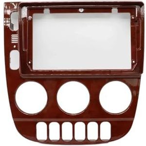 Voor Benz ML ML320 M-Klasse W163 2003 2004 2005 9 Inch Autoframe Fascia-adapter Radio Dashboardmontagepaneelkit Auto Fascia Radio Paneel(Only Mahogany Frame)
