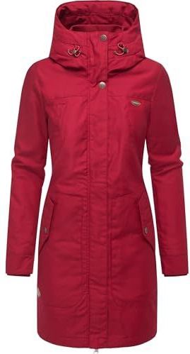 Ragwear Jannisa Intl Warme winterparka voor dames, XS-6XL, Dark Red25, XS