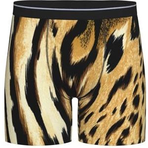 GRatka Boxer slips, heren onderbroek Boxer Shorts been Boxer Slip Grappige nieuwigheid ondergoed, luipaard leeuw tijger huid bont gestroomd, zoals afgebeeld, XXL