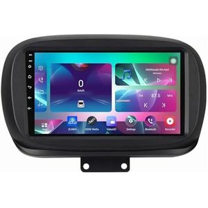 9"" Android 14 Touchscreen Autoradio 2 din met AHD Omgekeerd beeld Bediening op het stuur Bluetooth GPS navigatie Draadloze CarPlay voor Fiat 500X 2014-2020(Q100(1+32G))