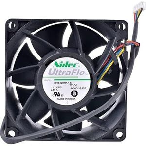LMNCBVYA - 12V 0.80A 4-Pin Double Ball Bearing for Computer Cases V80E12BHA7-57 80mm Server Fan