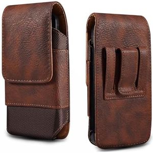 Telefoonbeveiliging Lederen telefoonholster compatibel met Galaxy S24 S23 S22 S21 Moto G Power, compatibel met iPhone 15/14/13/12 Pro XR mobiele telefoonzakje holsterhoes W-kaarthouder telefoon access
