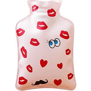 Warmwaterkruik 2 stuks cartoon hand po warmwaterkruik mini warmwaterflessen draagbare handwarmer meisjes zak handen voeten warm water zakken warm water zak (C)