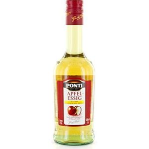 Ponti di Mele appelazijn 3 x 500 ml – Italiaanse appelazijn – ronde, fijnzuurbare tafelazijn – van 100% Italiaanse, zongerijpte appels