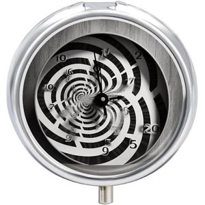 Twisted Clock Pill Box 3 Compartiment Kleine Pillendoos Draagbare Pillendoos voor Pocket Of Portemonnee Ronde Metalen Pillendoos Leuke Geneeskunde Organizer Houder om Vitaminen Medicatie vast te
