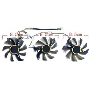 Voor MANLI voor GeForce RTX3070ti 3080 3080ti 3090 voor GALLARDO Grafische Kaart Vervangende Ventilator(Set of three fans)