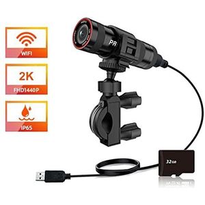 Actiecamera, 2K HD Actie Camera Outdoor Fiets Motorhelm Camera Sport DV Videorecorder DVR Dash Cam for Auto Fiets(Only Camera)