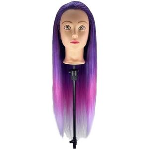 Kappers Styling Tool 70cm Steil Haar Training Mannequin Hoofd for Make-up Haarvlechten Oefen Salon(Head 2)