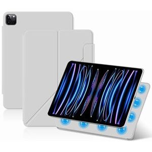 Hoes voor iPad Pro 13 inch (M4) 2024, Magnetische Afneembare Hoes, Staande/Liggende Hoek, Slank Lichtgewicht Lichaam En Automatische Slaap-/Waakstand,Grijs