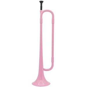 Koperen studententrompet Trompet Bb Buikspieren Plastic Jonge Pioniers Bugle Oproep Student Horn Kid Beginner Voor Messing Muziekinstrument Prestaties (Color : Pink)