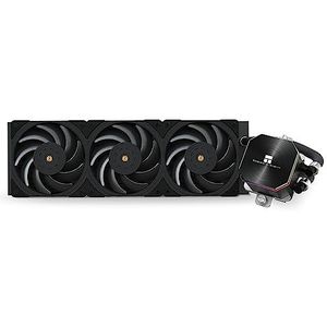 Thermalright Frozen Edge 360 Black CPU-waterkoeler met PWM-ventilatoren, pomptoerental 3300 tpm, S-FDB-lagers, voor AMD AM4/AM5, Intel LGA1150/1155/1200/1700/2011 (FE360 zwart)