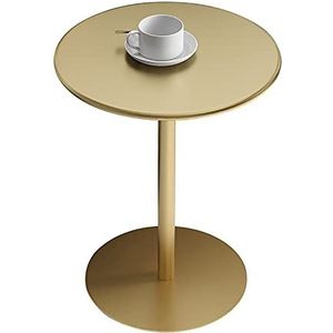 Prachtige ijzeren kleine ronde tafel, melkthee winkel/café salontafel, thuis woonkamer Scandinavische hoektafel, eenvoudig nachtkastje in meerdere stijlen (Kleur: A, Maat: 40x50cm)