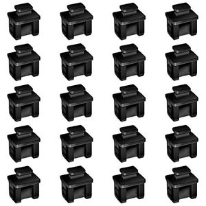 SFP-B SFP-poort stofkap ethernet-beschermers anti-stofkap doppen stekkers voor Ethernet Hub Slot, zwart siliconen, 14 x 12 x 17 mm, 20 stuks