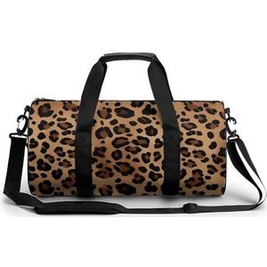 LQPMNK Fitnesstas, luipaardprint, herbruikbare sporttas voor op reis, fitnesstas, essentiële sporttas met schoenenvak, 45 cm/22,9 cm, stijl, stijl, 45 cm/22,9 cm, Stijl, 17.7in/9in/9in